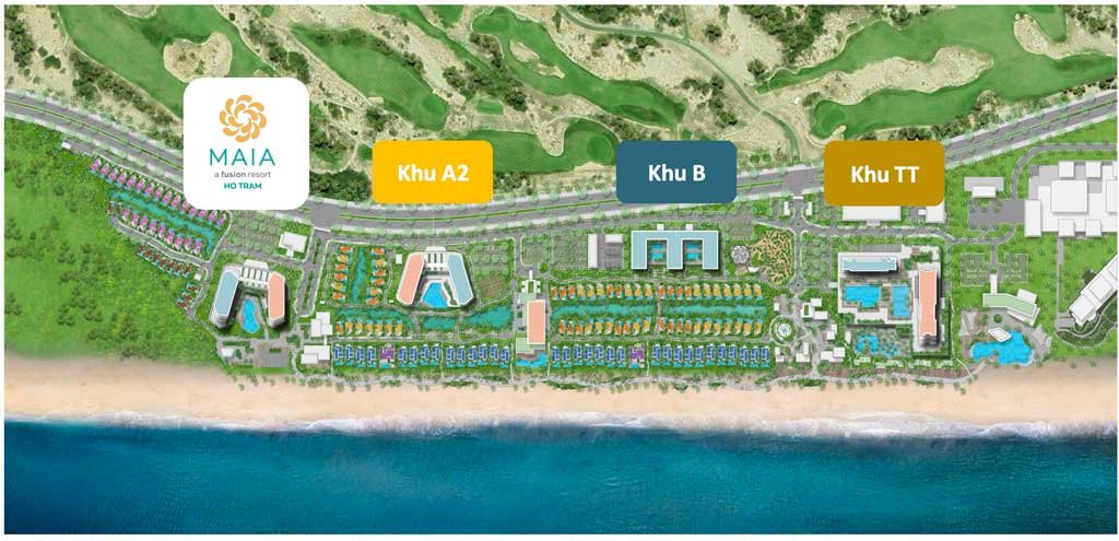 Mặt bằng phân khu Sun Thanh Đa trong khu đô thị The Grand Ho Tram Strip