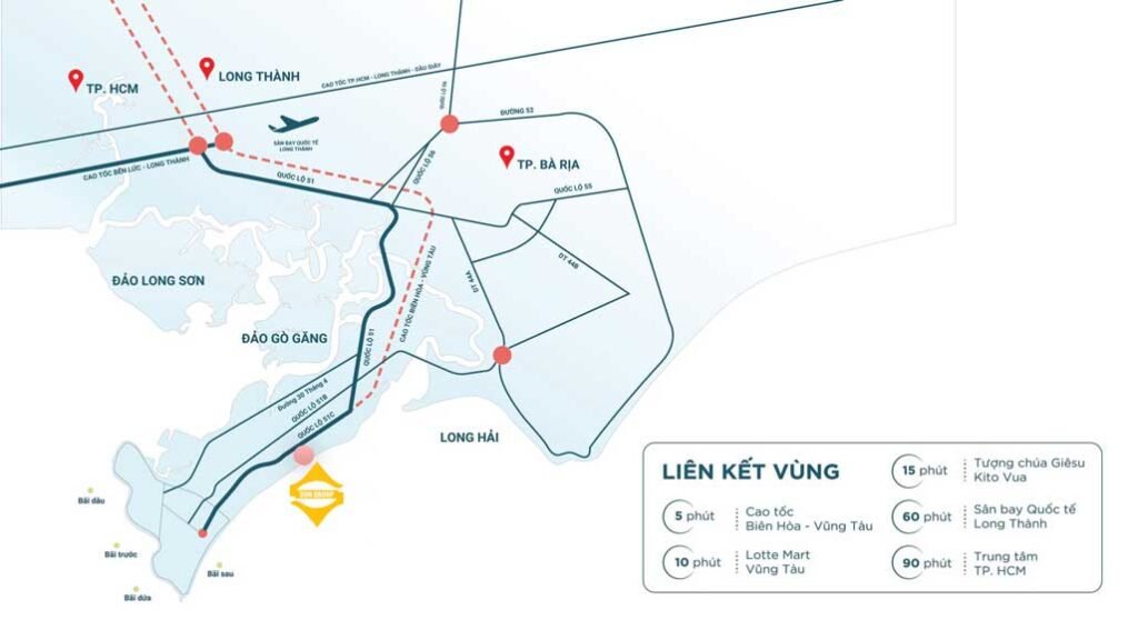 Vị trí dự án tại trung tâm thành phố biển Vũng Tàu