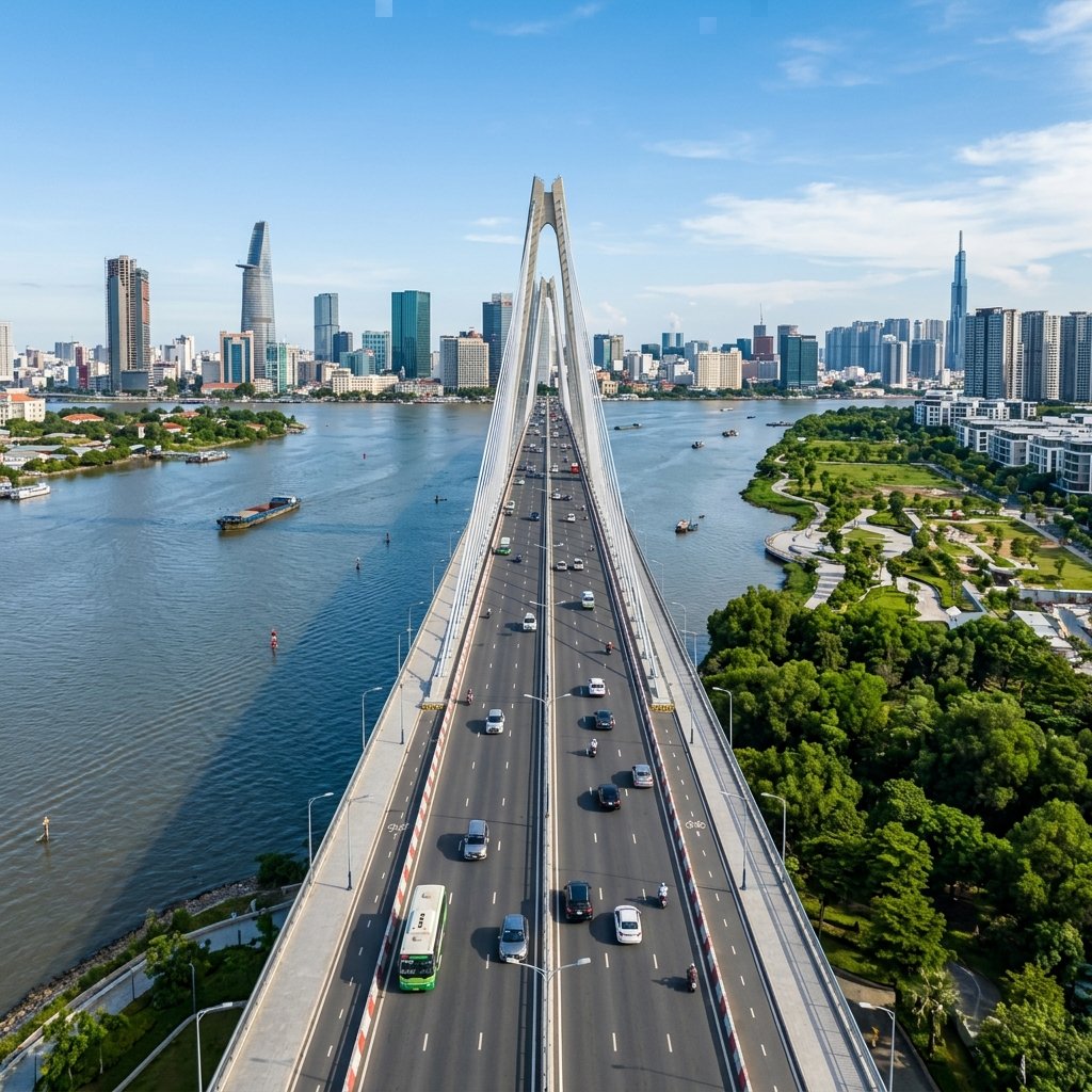 Cầu kết nối bán đảo Thanh Đa với trung tâm TP.HCM trong tương lai