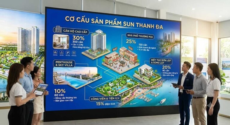 AI tạo ảnh Cơ cấu sản phẩm Sun Thanh Đa trong tương lai