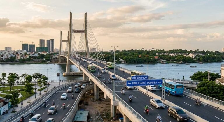 Giao thông kết nối Bình Quới - Thanh Đa bằng 6 cây cầu